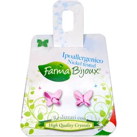 FARMA BIJOUX Butterfly Σκουλαρίκια Ροζ Πεταλούδα 8mm 1 ζευγάρι