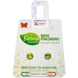 FARMA BIJOUX Xirius Σκουλαρίκια Πράσινο Κρύσταλλο 6.2mm 1 ζευγάρι