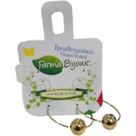 FARMA BIJOUX Gold Hoop Σκουλαρίκια Χρυσός Κρίκος με Σφαίρα 25mm 1 ζευγάρι