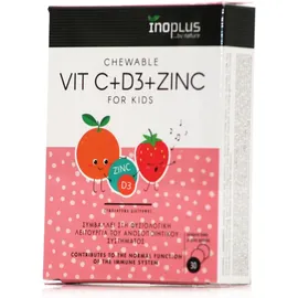 INOPLUS Chewable Vit C + D3 + Zinc for Kids 30μασ.ταμπ.
