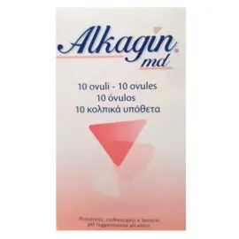 Alkagin MD Καταπραϋντικά Κολπικά Υπόθετα με Ελαφρώς Αλκαλικό pH 10 Τεμάχια