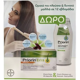 Priorin Extra 60 caps + ΔΩΡΟ Priorin Σαμπουάν για κανονικά-ξηρά μαλλιά 200ml