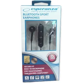 Esperanza EH187K In-ear Bluetooth Handsfree Ακουστικά με Αντοχή στον Ιδρώτα Μαύρα