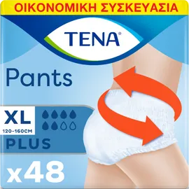Tena Pants Plus Extra Large (120-160cm) Economy Pack 48τεμ (4*12)