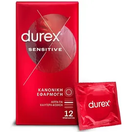 Durex Sensitive Extra Lube για Κανονική Εφαρμογή 12 τεμάχια