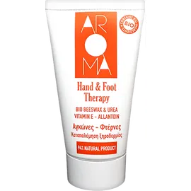 Aroma Bio Hand & Foot Therapy, Κρέμα Κατά της Ξηροδερμίας σε Αγκώνες & Φτέρνες, Bio Beewax & Urea 75ml