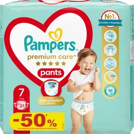 Πάνες Pampers Premium Care Pants Jumbo Pack Νo7 (15+kg) 27τεμ (-50%)