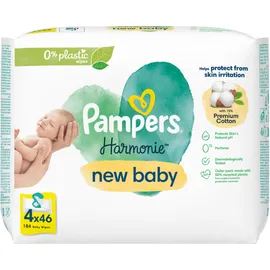 Pampers Harmonie Wipes New Baby, 4x46Τεμάχια