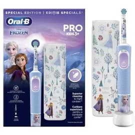 Oral-B Vitality Pro Kids Frozen Επαναφορτιζόμενη Ηλεκτρική Οδοντόβουρτσα Για Παιδιά 3+, 1τμχ & Θήκη Ταξιδιού