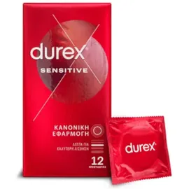 Durex Sensitive Λεπτά  Προφυλακτικά, 12Τεμάχια