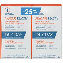 Ducray Anacaps Reactiv 2x30 caps Συμπλήρωμα Διατροφής Για Την Αντιμετώπιση Της Αντιδραστικής Τριχόπτωσης