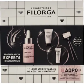 Filorga Regeneration Experts: ΝCEF-SHOT Συμπύκνωμα Πολλαπλής Αναζωογόνησης 15ml & ΔΩΡΟ Time-Filler 5 XP Κρέμα Διόρθωσης Ρυτίδων 15ml & NCEF-NIGHT MASK Μάσκα Νυκτός Πολλαπλής Δ?