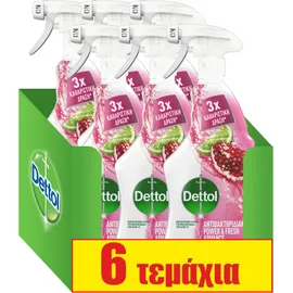 Dettol Spray Αντιβακτηριδιακό Ρόδι & Lime 3000ml (6*500ml)