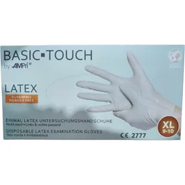 ALFACARE Basic-Touch Powder Free Latex Gloves Εξεταστικά Γάντια Λάτεξ Χωρίς Πούδρα X-Large 100τμχ