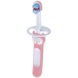 MAM - Training Brush With Εκπαιδευτική Οδοντόβουρτσα Με Ασπίδα Προστασίας 6+ Μηνών Ροζ 1 τμχ
