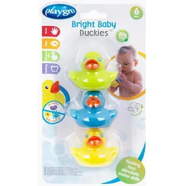 Playgro Bright Baby Duckies 6m+ Πολύχρωμα Παπάκια Μπάνιου 3 Τμχ