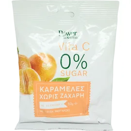 Power Of Nature Vita C 0% Sugar Καραμέλες Μανταρίνι 50g