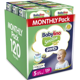 Πάνες Babylino Pants Cotton Soft Unisex Monthly Pack No5 Junior (10-16kg) 120τεμ