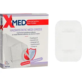 Medisei X-Med Haemostatic Medi Dress, Aιμοστατικά Aυτοκόλλητα 5x7cm 5τμχ