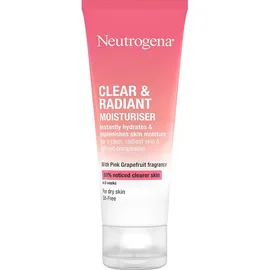 Neutrogena Clear & Radiant Moisturiser Face Cream with Pink Grapefruit Fragnace for Dry Skin 50ml