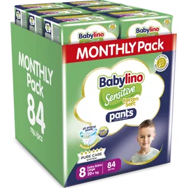 Πάνες Babylino Pants Cotton Soft Unisex Monthly Pack No8 Extra Extra Large (20kg+) 84τεμ