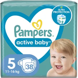 Πάνες Pampers Active Baby Νο 5 Value Pack 38τμχ (11-16kg)