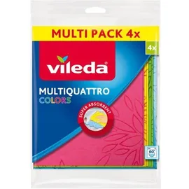 VILEDA Multiquattro Colors Πανάκια Καθαρισμούς σε Διάφορα Χρώματα 4τμχ