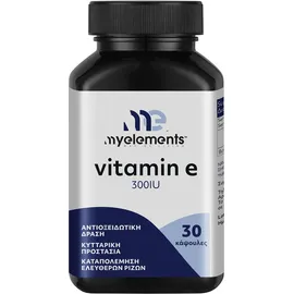 MY ELEMENTS Vitamin E 300IU, Συμπλήρωμα Διατροφής με Βιταμίνη Ε - 30caps