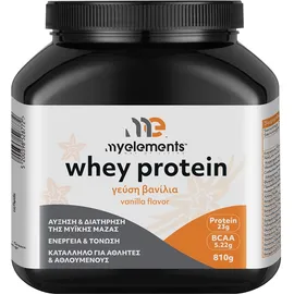 MY ELEMENTS Whey Protein Vanilla, Συμπλήρωμα Διατροφής με Πρωτεΐνη Ορού Γάλακτος & Βιταμίνες με Γεύση Βανίλια - 810gr