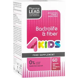 PHARMALEAD Bactrolife & Fiber 4Kids, Συμπλήρωμα Διατροφής Προβιοτικών για Παιδιά - 60 ζελεδάκια