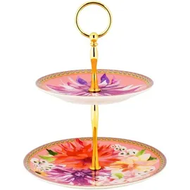 Maxwell Williams Πιατέλα Διπλή Πορσελάνη Ροζ Teas & C`s Dahlia Daze-Σε Συσκευασία Δώρου