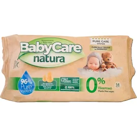 BABYCARE Baby Wipes Natura, Μωρομάντηλα με 0% Πλαστικό - 54τεμ