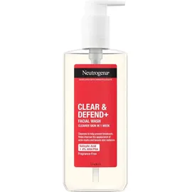 NEUTROGENA Clear & Defend+ Facial Wash, Καθαριστικό Προσώπου για Ακνεϊκό Δέρμα - 200ml