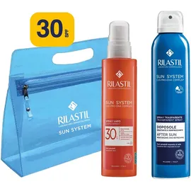 Rilastil Πακέτο Sun System Vapo Spray SPF30 Αντηλιακό Γαλάκτωμα Σώματος, 200ml & ΔΩΡΟ After Sun Spray Ενυδατικό Σπρέι Προσώπου & Σώματος, 200ml & Νεσεσέρ