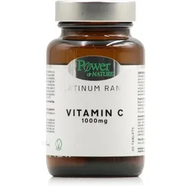 Power of Nature Platinum Range Vitamin C 1000mg Συμπλήρωμα Διατροφής Με Βιταμίνη C, 20 Ταμπλέτες