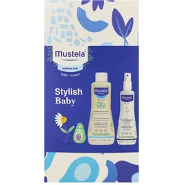 MUSTELA Stylish Baby, Gentle Shampoo, Απαλό Σαμπουάν για Βρέφη και Μωρά - 500ml & Hair Styler & Skin Freshener - 200ml