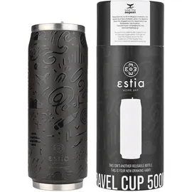 Estia Travel Cup Save the Aegean Ποτήρι Θερμός Noir Echo 500ml