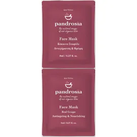 Pandrosia Μασκα Προσωπου Κοκκινο Σταφυλι 2x8ml