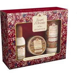 Tesori D` Oriente Αρωματικό Σετ Δώρου Byzantium Eau de Parfum 100ml & Shower Gel 250ml & Αρωματικό Κερί 109g