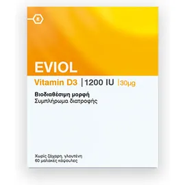 Eviol Vitamin D3 1200Iu 30Mcg 60 Μαλακές Κάψουλες