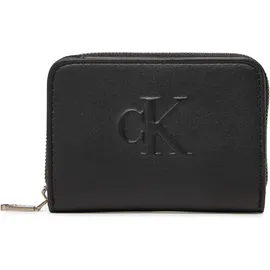 Calvin Klein Γυναικείο Πορτοφόλι Sculpted Medium Zip Around Wallet Μαύρο