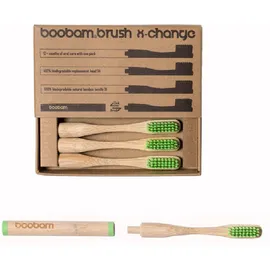 Boobam Brush X-change Οδοντόβουρτσα Soft Πράσινη με Λαβή 4 Τεμάχια