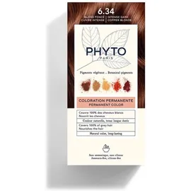 Phyto Phytocolor Μόνιμη Βαφή Μαλλιών 6.34 Ξανθό Σκούρο Έντονο Χάλκινο