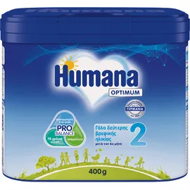 Humana 2 Optimum, Γάλα Δεύτερης Βρεφικής Ηλικίας Μετά τον 6ο Μήνα, 400g