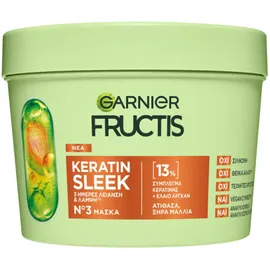 Garnier Fructis Keratin Sleek Μάσκα Λείανσης και Λάμψης, 370ml