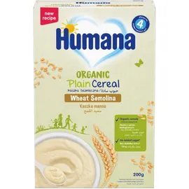 Humana Βιολογική Κρέμα με Σιμιγδάλι & Χωρίς Γάλα από τον 4ο Μήνα 200g