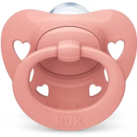 NUK Πιπίλα Σιλικόνης Signature Ροζ 0-6m