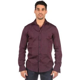 Ανδρικο Πουκαμισο Ριγε Μπλε-Μπορντο Vittorio