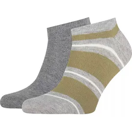 Tommy Hilfiger Th Men Sneaker 2P Rugby Colorblock Ανδρικεσ Καλτσεσ Λαδι