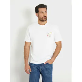 M4GI19K8FQ4-G011 Guess Ss Cn Small Abstract Flower Lo Ανδρική Μπλούζα Λευκή